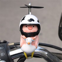 Electric Car Adornment Pendant Cute Electric Car Doll Decorated Electric Car Handlebar Decorative mesh Red Decorative Articles
