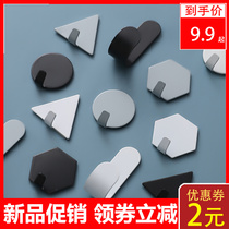 Creative ins hook punch-free strong load-bearing viscose seamless sticky hook clothes hanger wall hanging buckle dormitory
