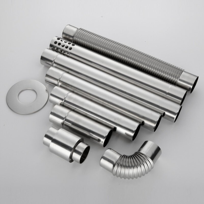 Gas water heater air-conditioning glass wall bore smoke pipe stainless steel shade ring decorative cover 5cm6cm8cm10cm
