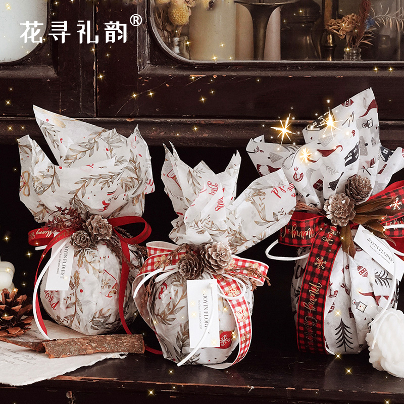 Flower seeking charm natural elements Nordic Sydney paper snowflake paper flower wrapping paper bouquet lined paper florist with