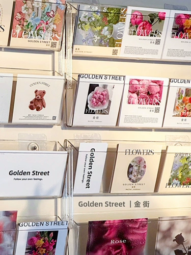 Акриловые карточки, система хранения, настенный стенд, коробка для хранения, цветочный магазин