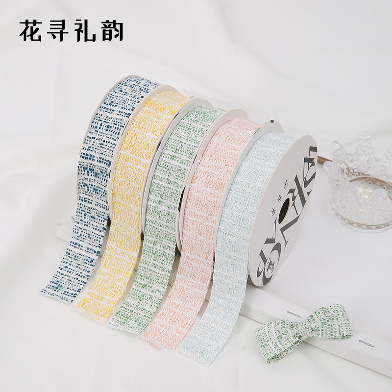 Flower seeking gift rhyme small fragrance ribbon fabric ribbon flower bouquet packaging ribbon gift box bow ribbon