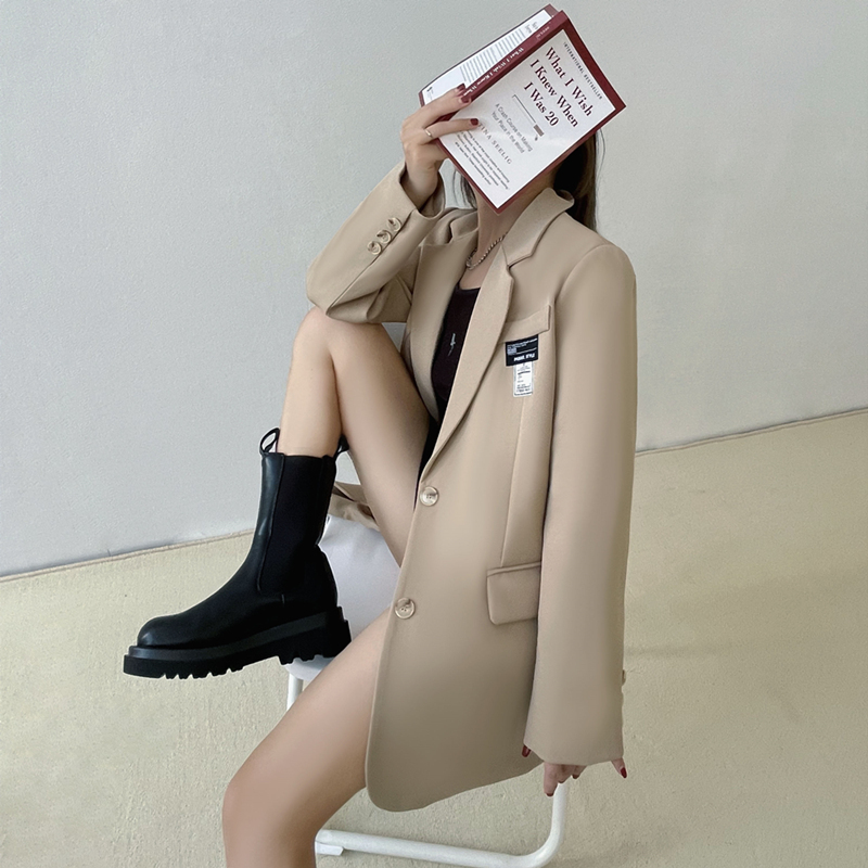 Trendy Brand High-End Design Niche Chic Blazer Jacket for Women 2026 Spring and Autumn Loose Oversized Suit