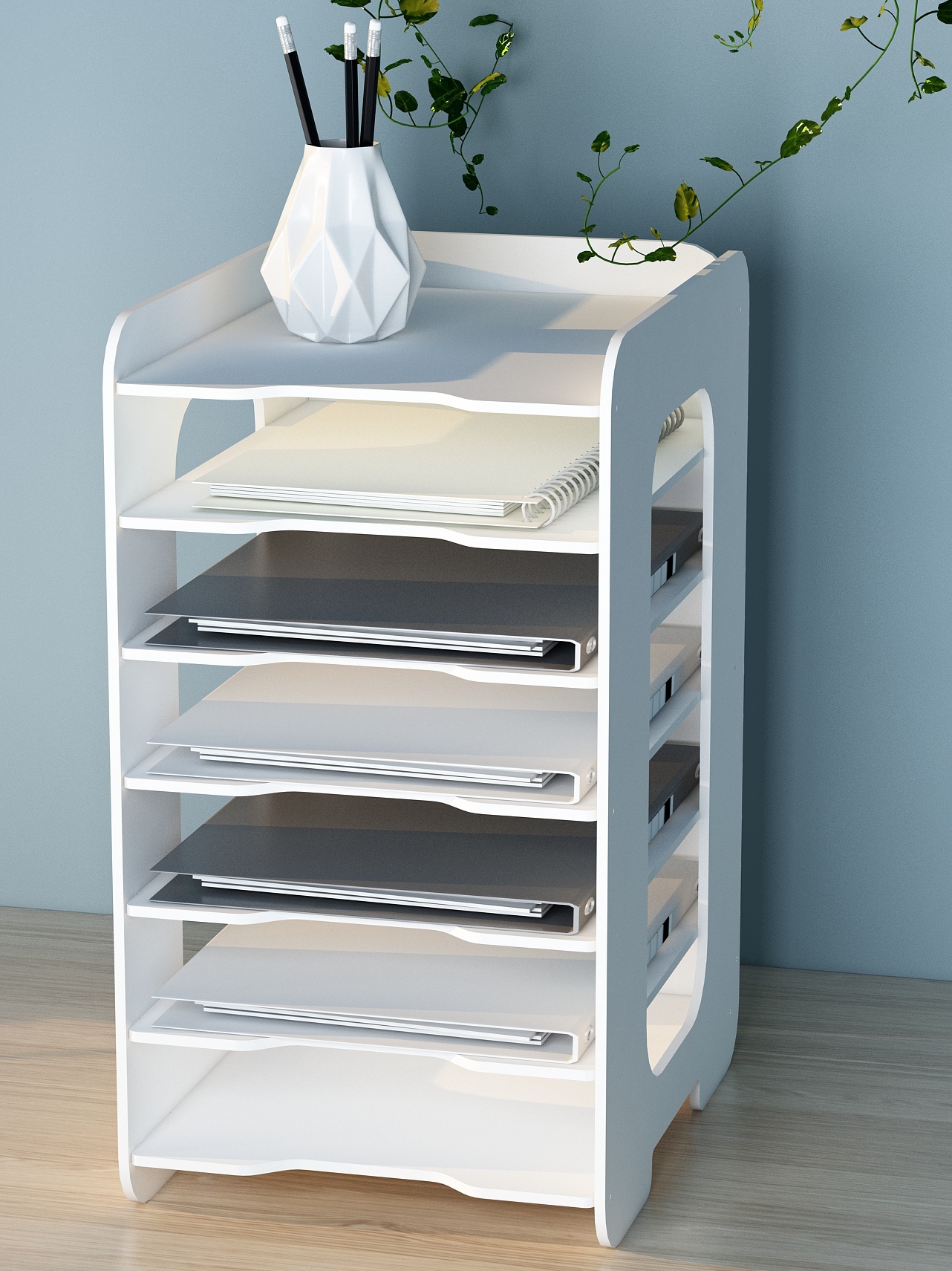 File shelf multi-layer storage rack desktop file storage rack a4 information rack creative table file box folder storage file rack office finishing rack student assembly bookshelf simple
