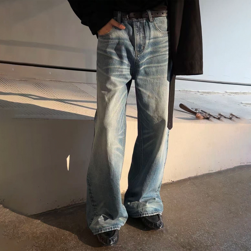 Set for Life 25Fw Vintage Washed Ice Lake Blue 15.1 oz Big Whiskered Jeans Set for Life 25Fw Vintage Washed Ice Lake Blue 15.1 oz Big Whiskered Jeans