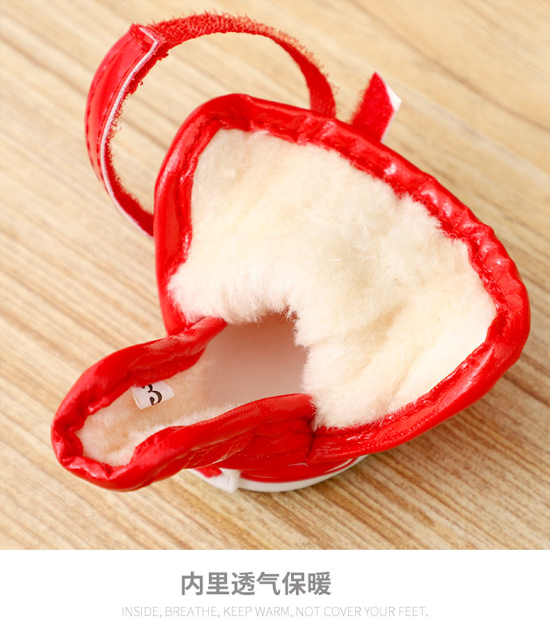 Обувь для собак 宠物狗狗鞋子比熊小型犬小狗鞋套秋冬款防滑耐磨海洋蓝保暖雪地靴