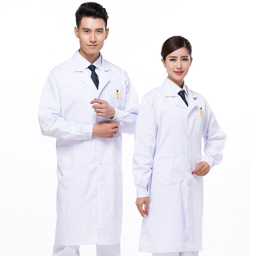 Белый халат, лонгслив, летняя униформа врача, тонкая униформа медсестры, комбинезон, короткий рукав