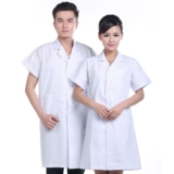 Белый халат, лонгслив, летняя униформа врача, тонкая униформа медсестры, комбинезон, короткий рукав