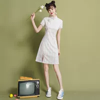 Ретро ципао, легкое платье для школьников, коллекция 2023, светлый стиль, осеннее, подходит для подростков