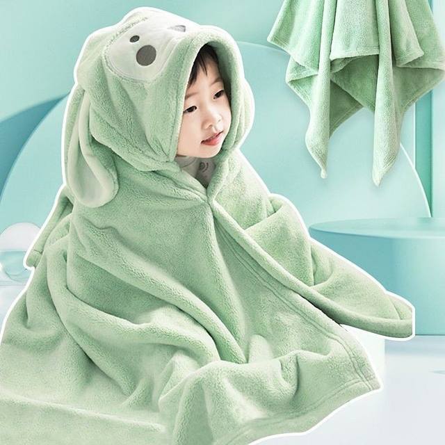 ຜ້າຫົ່ມອາບນ້ໍາເດັກນ້ອຍ cloak bathrobe hooded baby wearable thickened coral velvet absorbent nap blanket ສໍາລັບເດັກຊາຍແລະເດັກຍິງ