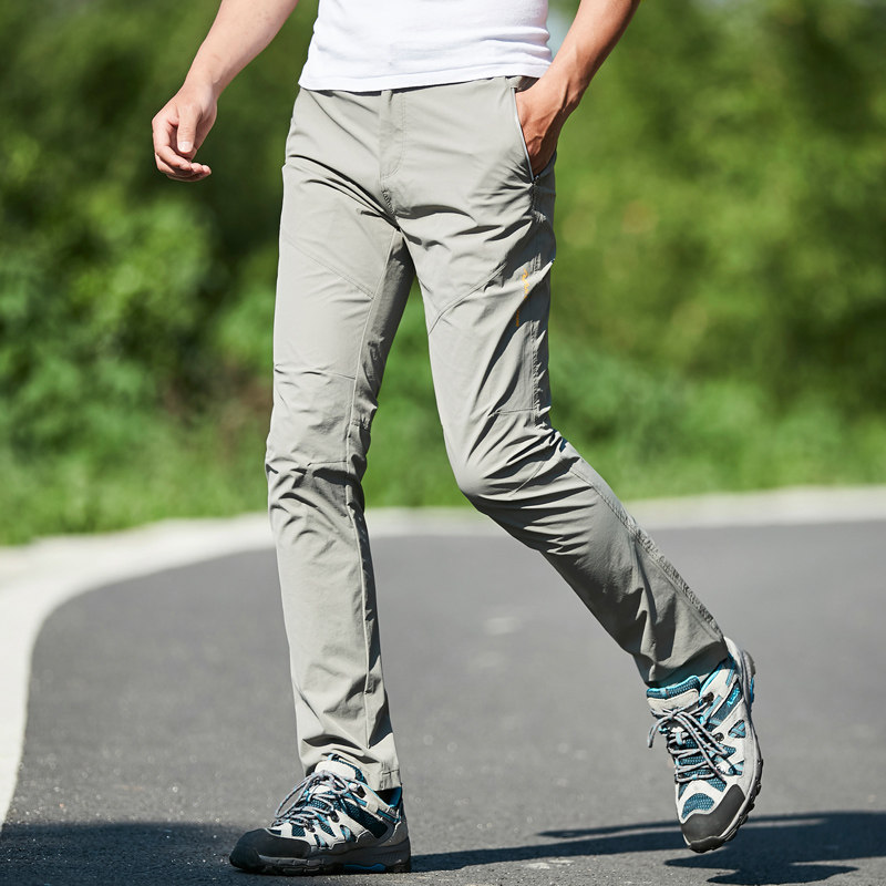 Outdoor ice wire speed dried men summer thin mode loose large mountaineering elastic breathable pants sports pants