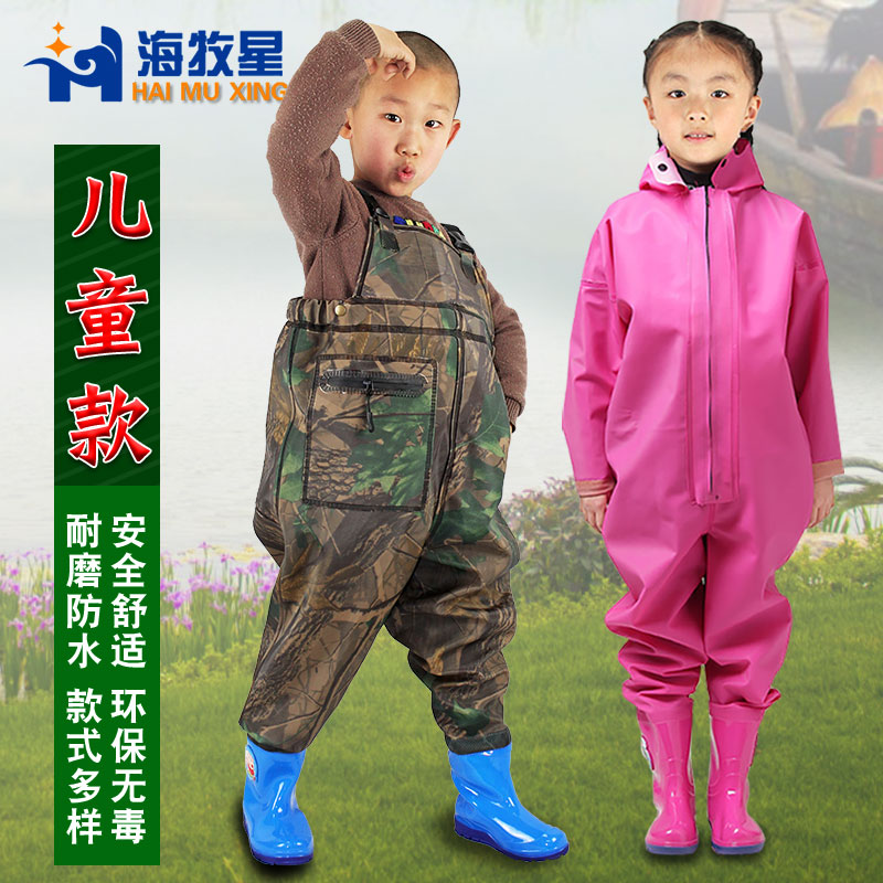 Sea Shepherd's new multiple children connected to the water Pants Kid Fishing Waterproof Clothes Abrasion Resistant And Dirty Beach Wear Water Shoes