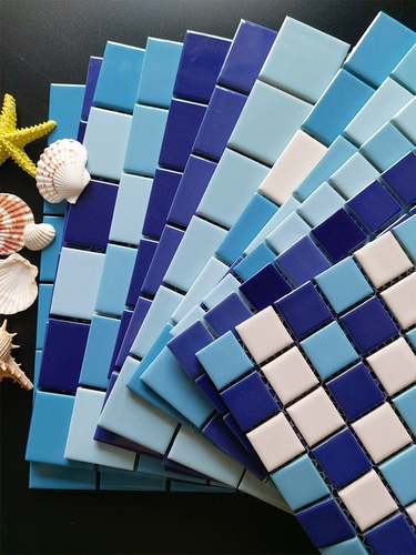 Дорожный бассейн, синяя мозаика, головоломка