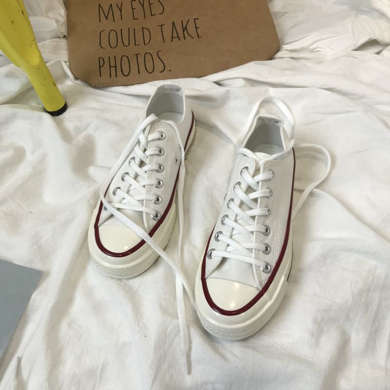Siêu cháy phiên bản Hàn Quốc của ulzzang giày vải cổ điển nữ retro sinh viên đôi mẫu hoang dã thập niên 1970 - Plimsolls giầy thể thao nữ