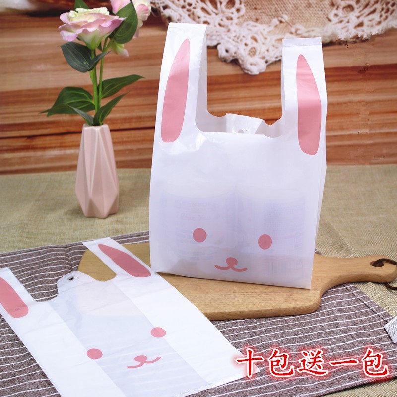 Cute little rabbit Machia bag gift bag Gift Bag bag Thickened Upscale Plastic Bag 25