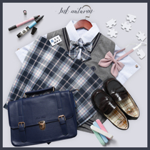 (Hanahage black rainbow grid)If you like it in stock please purchase the original grid skirt Moqiu jk Office