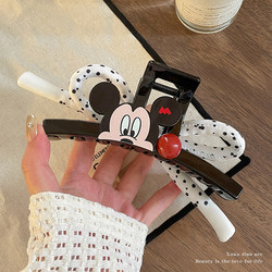 cute Mickey Bows Hairpin for Women, Large Hair Clip for the Back of the Head, Fancy Shark Hairpin Hair Accessory