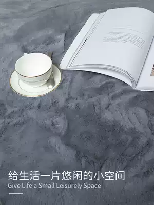 Imitation rabbit fur carpet Bedroom full of cute Nordic ins wind bed side room Living room plush carpet bay window floor mat