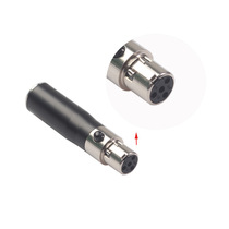 3p mini xlr male to 4p mini xlr female three core male to four core female XLR adapter