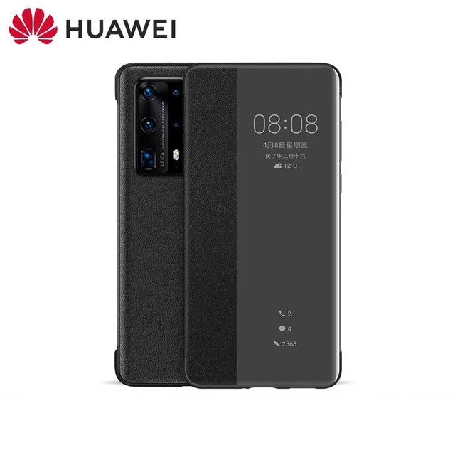 Huawei Original P40 Mobile Phone Case P40Pro Flip Leather Case Protective Case Ultra-Thin Men and Women Simple and Light Antique Chinese Style Original All-Inclusive Anti-Fall Mobile Phone Case Personalized Trendy Brand Men's and Women's Case
