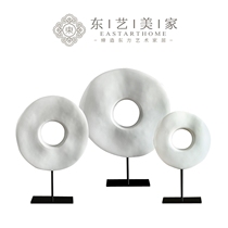 Nordic model room Home decoration Entrance Living room Wine cabinet study Ceramic ring crafts Modern new Chinese style