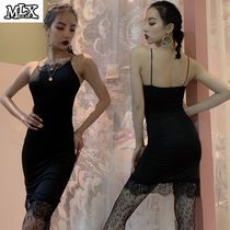  MLX6517 new Latin dance adult female one-piece skirt lace sexy sundress dance training performance clothing
