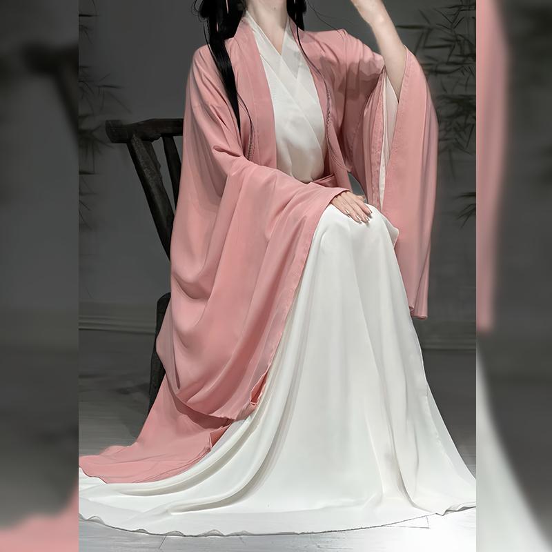 【Flowering Cherry】Zhi Man Ting Original Improved Wide Straight Skirt High-End Solid Color Authentic Super Fairy-Like Chinese Style Ancient Costume Hanfu 【Flowering Cherry】Zhi Man Ting Original Improved Wide Straight Skirt High-End Solid Color Authentic Super Fairy-Like Chinese Style Ancient Costume Hanfu