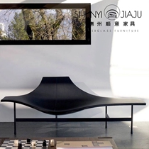 Nordic light luxury designer style sofa chair villa club living room balcony chaise longue nap recliner wabi sabi wind