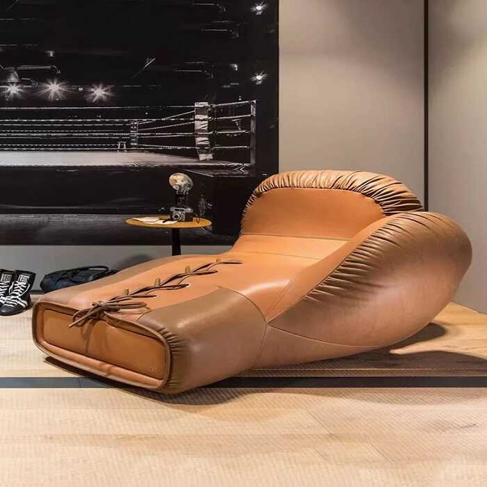 Designer Nordic-Style Hotel Gym Boxing Gloves Sofa Living Room Vintage Model Room Retro Lazy Chair Designer Nordic-Style Hotel Gym Boxing Gloves Sofa Living Room Vintage Model Room Retro Lazy Chair