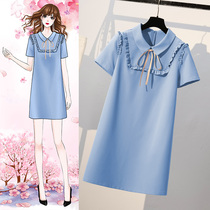 Maternity dress 2020 summer dress new fashion lapel dress foreign style age reduction cover belly thin loose and comfortable