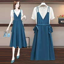 Pregnancy maternity dress Summer suit 2021 new fashion Slim Retro European and American Wind harness Pregnant Woman Skirt Summer Dress dress