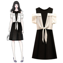 Maternity clothes 2020 summer clothes new trendy mom personality fan loose thin fashion strapless fake two-piece dress