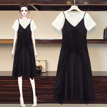 Pregnancy Woman Dress Summer Dress 2021 New Ocean Gas Fashion Harnesses One-piece Dress Two Suits Slim Fit 100 Ride Summer Tide