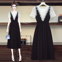 Gestational Woman Dress 2021 Summer Dress New Fashion Tide Mom Out of Slim Cover Gentle Wind Braces and Dress Two Pieces