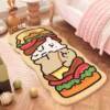 Cute cartoon puppy imitation cashmere bedside blanket