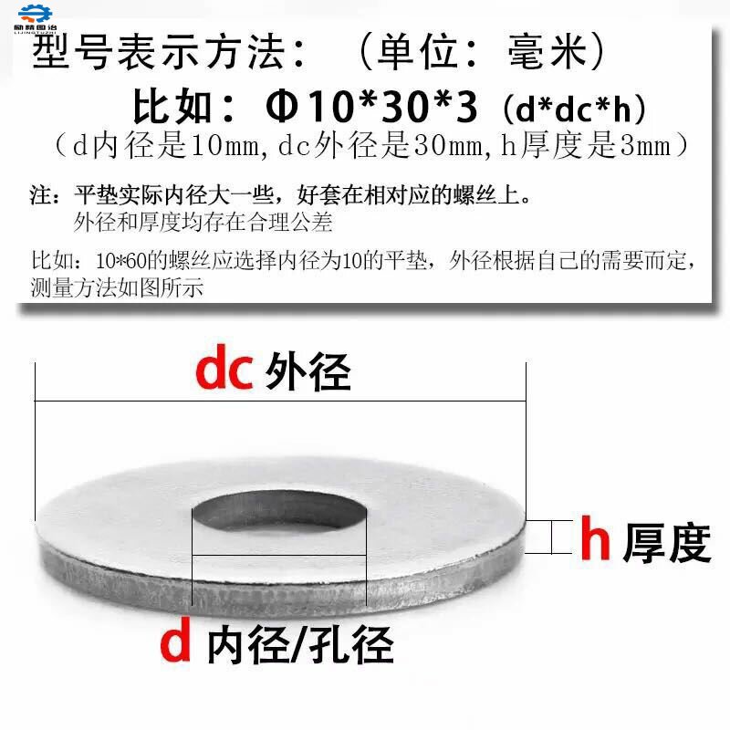 Processing plant Home iron plated zinc iron sheet flat gasket m8 cushion flat round cushion m10 screw metal with hole m5 round cushion