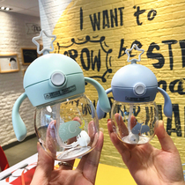 Baby Suction Cup with Handle Scale Drinking Milk Cup Childrens Water Cup 1-2-3 Years Old Baby Drinking Cup Drinking Cup