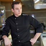 Высококачественный шеф-повар для рабочей одежды с длинными рукавами мужчина и женщины зимний отель ресторан кофе банкет Холл отель кухонная одежда шеф-повара