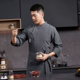 Рабочая одежда шеф-повара для общественного питания, осенне-зимняя рабочая одежда Quanjude, утка-мастер, рабочая одежда для отеля, ресторана, задняя кухня, одежда для шеф-повара с длинными рукавами