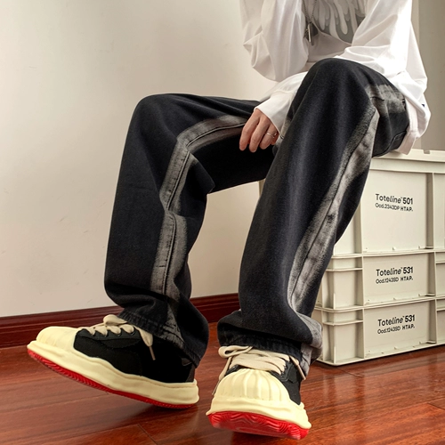 Весенние джинсы, дизайнерские штаны, свободный прямой крой