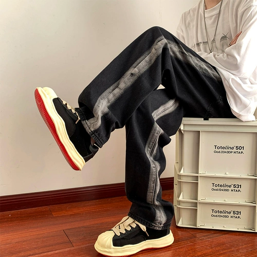 Весенние джинсы, дизайнерские штаны, свободный прямой крой