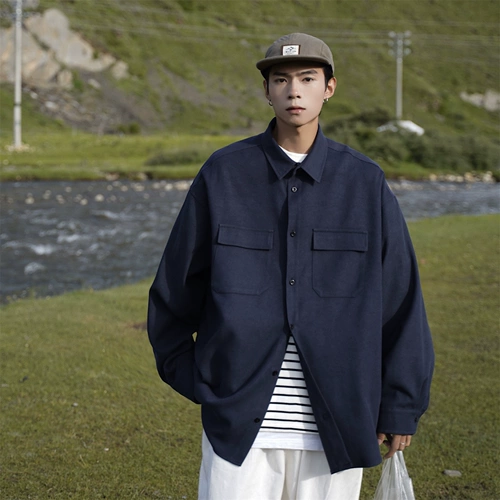 Японская весенняя рубашка, лонгслив, куртка для отдыха, изысканный стиль, оверсайз