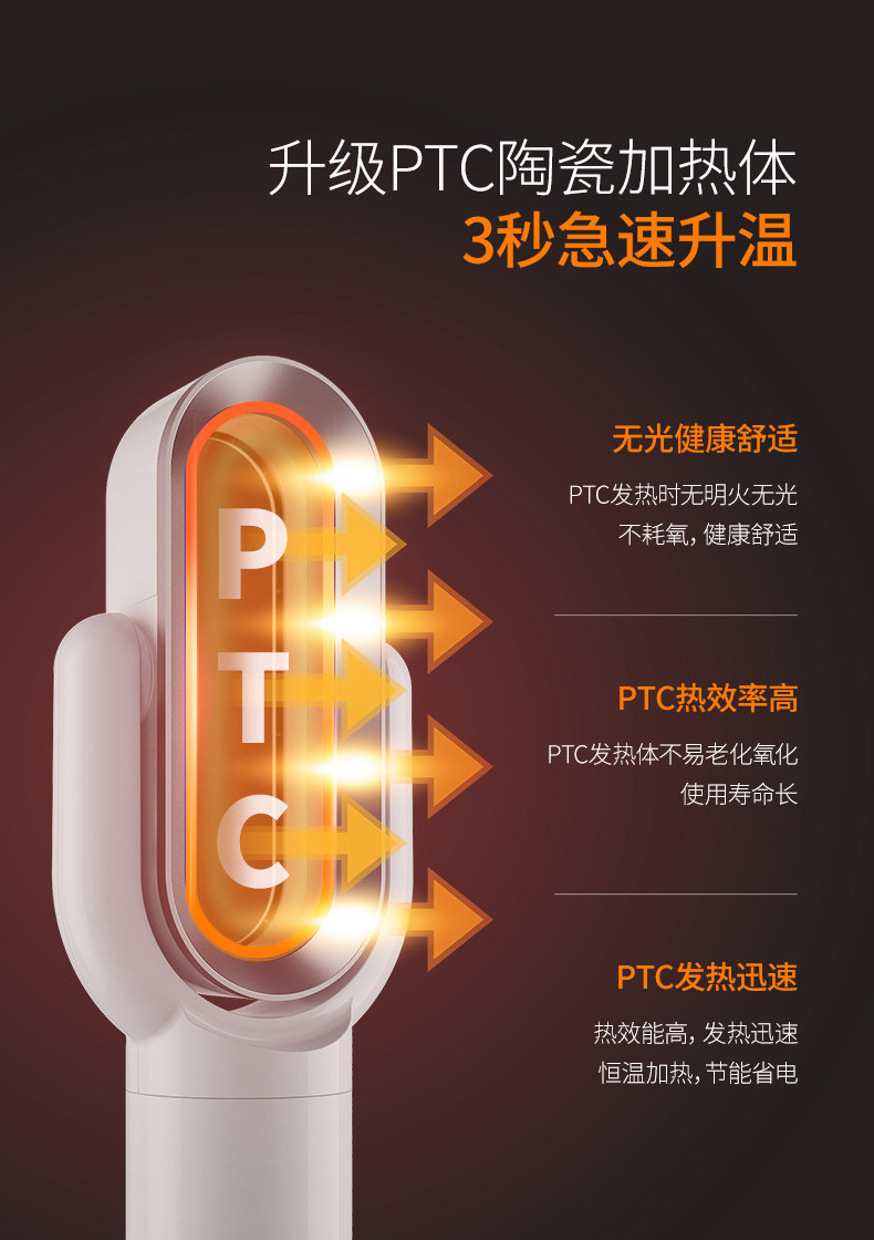 安哲罗 无叶暖风机 恒温取暖器 冷暖两用 2000w 图2