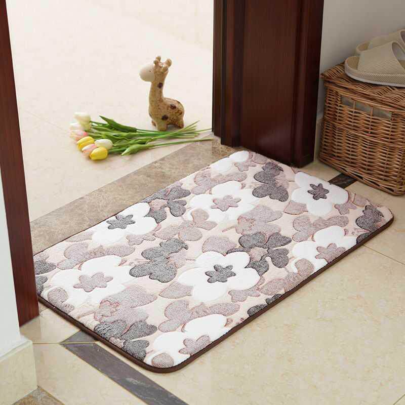 (Deflated) Bedroom floor mat door cushion Kitchen Door Hall Entrance Door Absorbent Rug Makeup Room Bathroom Non-slip Foot Mat