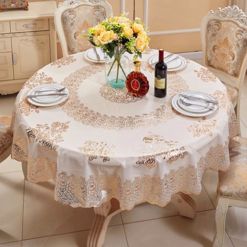 Eurored PVC round table cloth waterproof and anti-burn, net red PVC round table cushion for home plastic round table