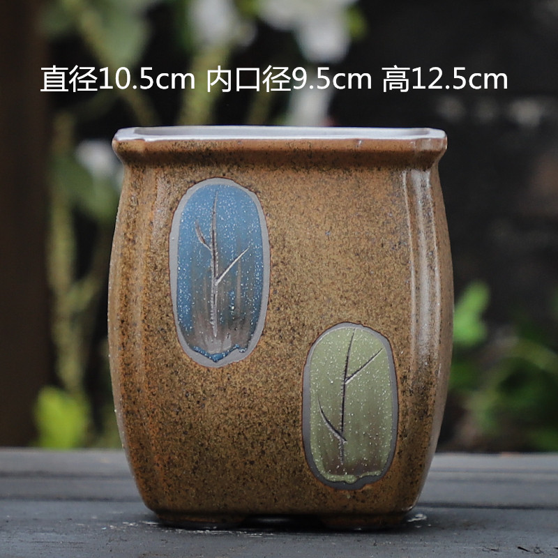 Coarse pottery flowerpot breathable, fleshy ceramic creative contracted large POTS small zhuang zi meaty plant basin special offer a clearance