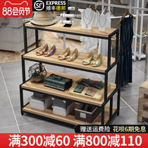 Steel and wood shelves island cabinets shoe stores shoe racks cosmetics display cabinets mother and baby store shelves supermarket promotion tables storage cabinets