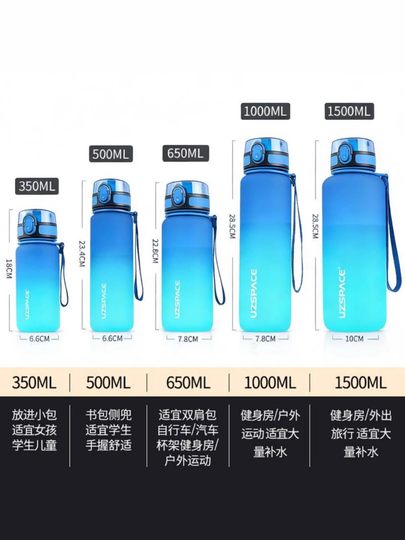 Large-Capacity Portable Outdoor Sports Water Bottle, Drop-Resistant and Durable, Made of Tritan Material, High-Temperature Resistant Plastic Water Bottle