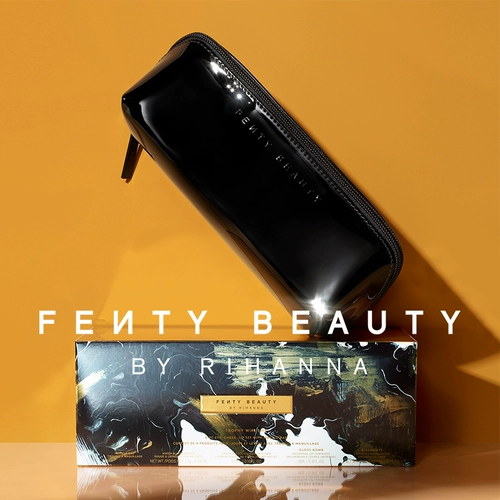 FentyBeauty Rihanna Gold Fan Qiao Jiao Niang Beauty Makeup Bags Четырехногих роскошный Shine FB