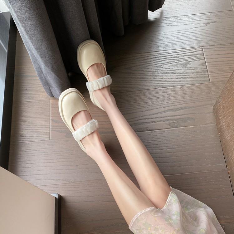 KAKY Mary Jane shoes women's thick heel shallow mouth single shoes women 2022 summer new loafers net red all-match comfortable